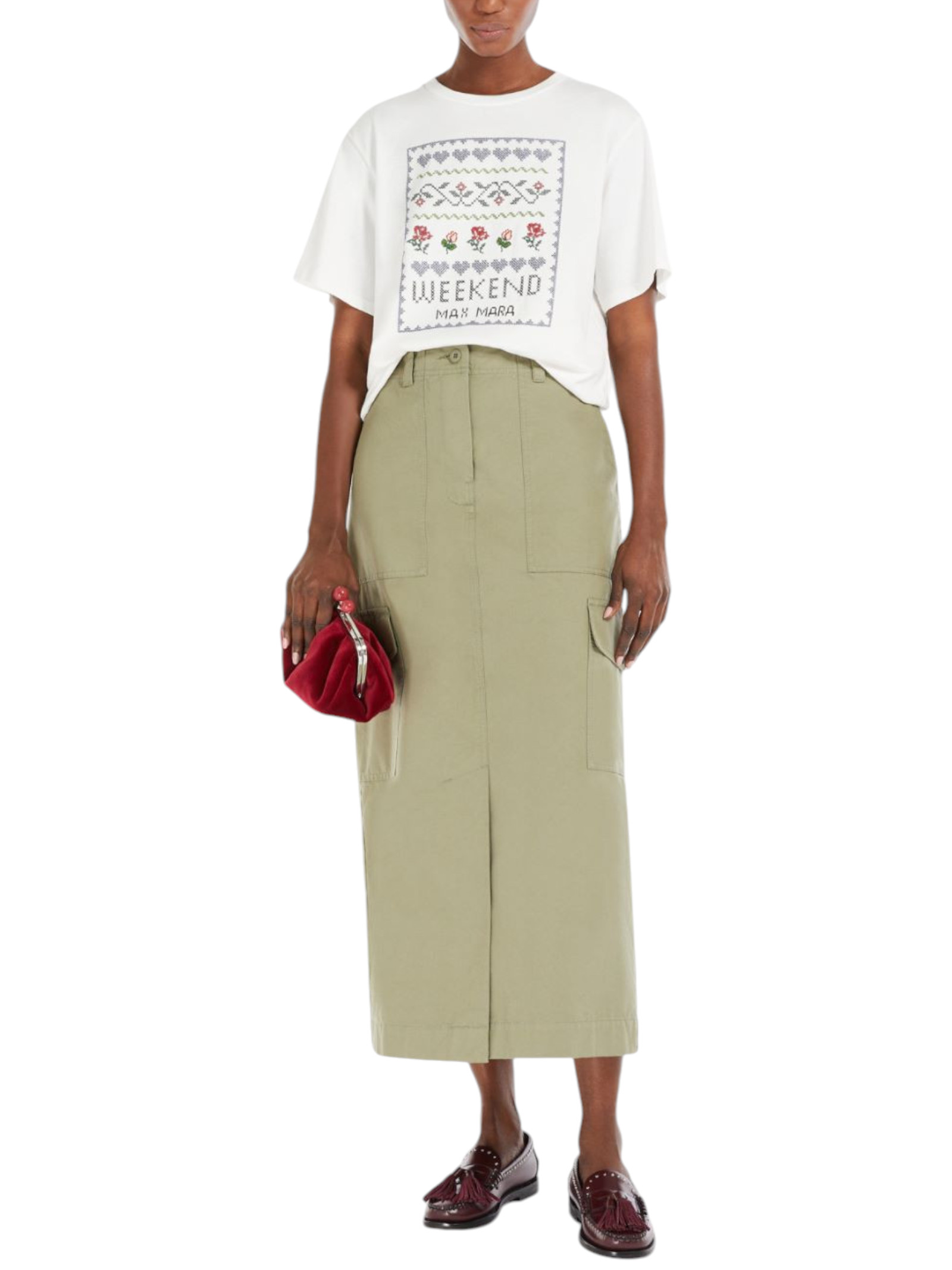 MAX MARA★W'S PORTICI T-SHIRT - PORTICI 013 113685 Women's Elegant T-shirts and Tops | Max Mara